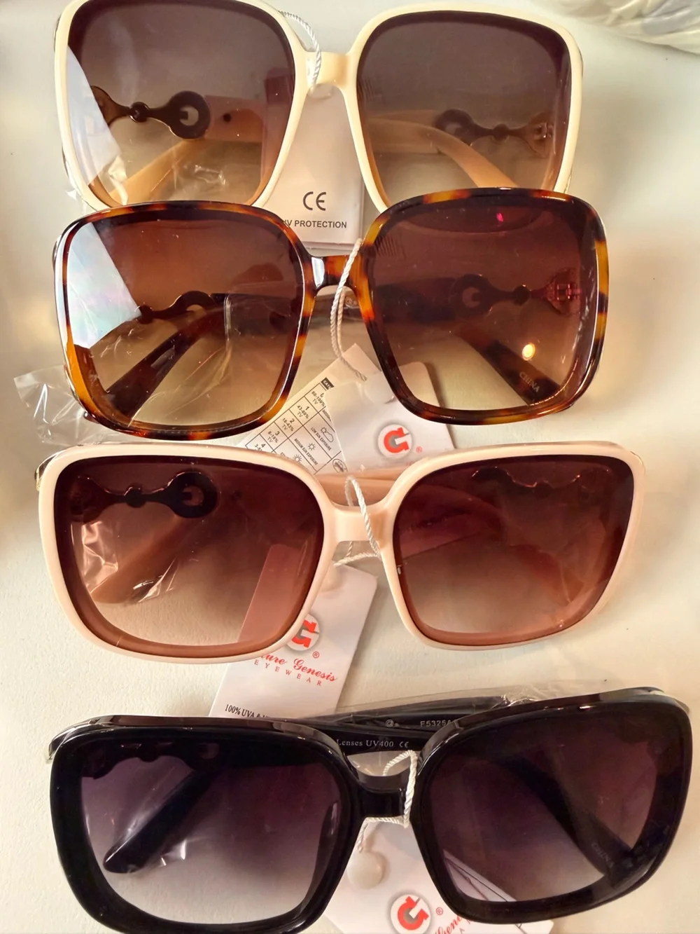 Oversized Sunglasses — Different ColorsBrown Gradient Lenses
